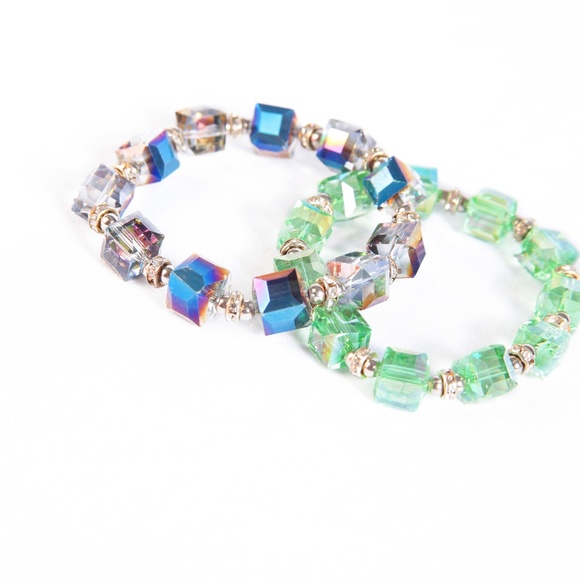 Multicolor Lamp/Work Beads Charm Bracelets Women - Picture 2 of 8